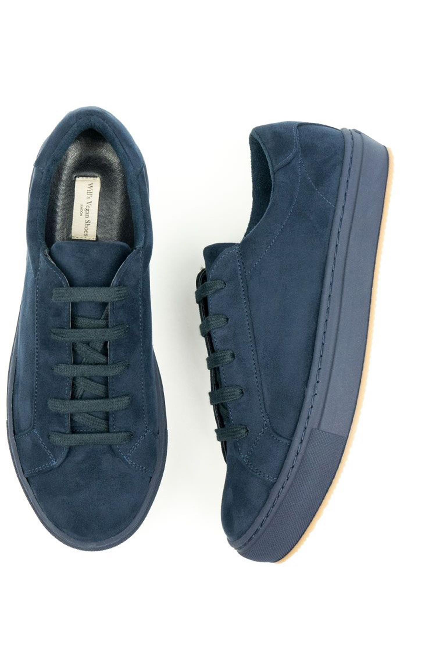 Will's Vegan Store  Sneakers Vegan Suede Donkerblauw