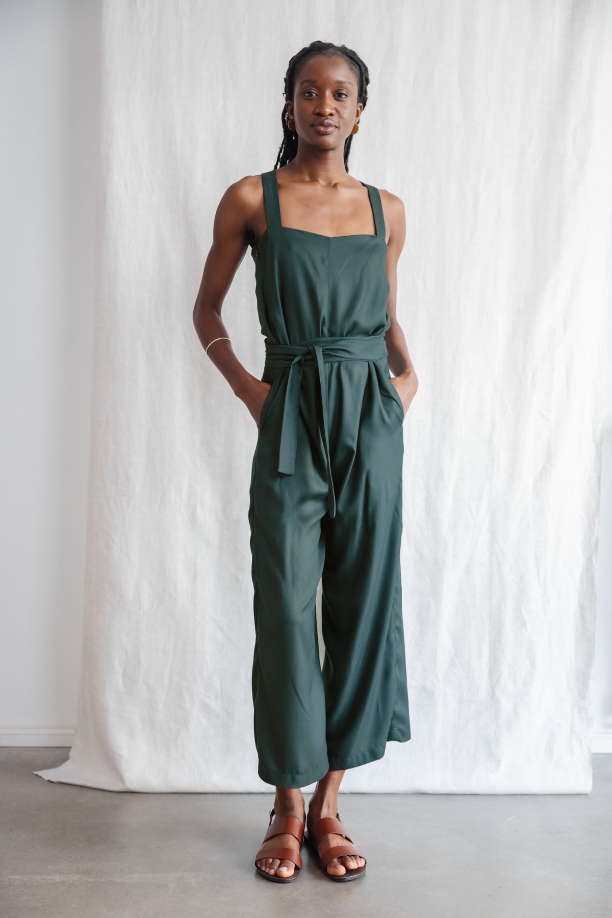 Jyoti Fair Works Vegan Jumpsuit - Donkergroen