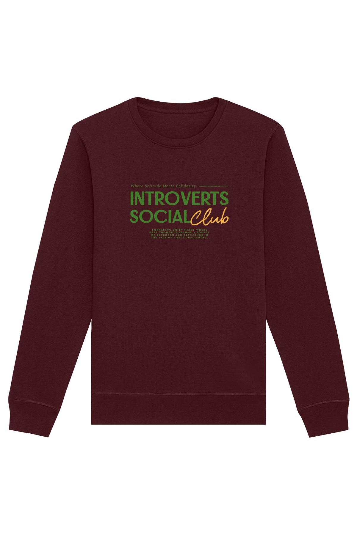 Vegan Sweatshirt Introverts Social Club Bordeauxrood