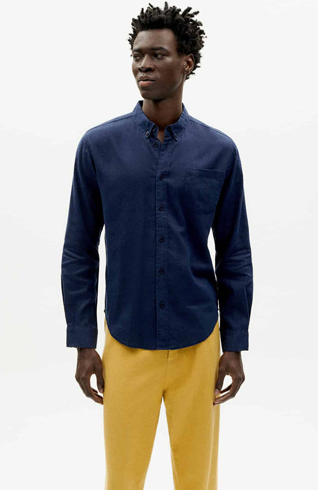 Thinking MU mannen vegan Overhemd Ant Navy