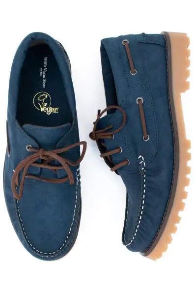 Will's Vegan Store mannen vegan Bootschoenen Donkerblauw