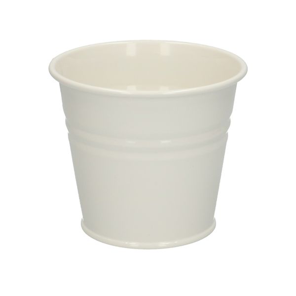 Bloempot, zink, offwhite, Ø 11 cm