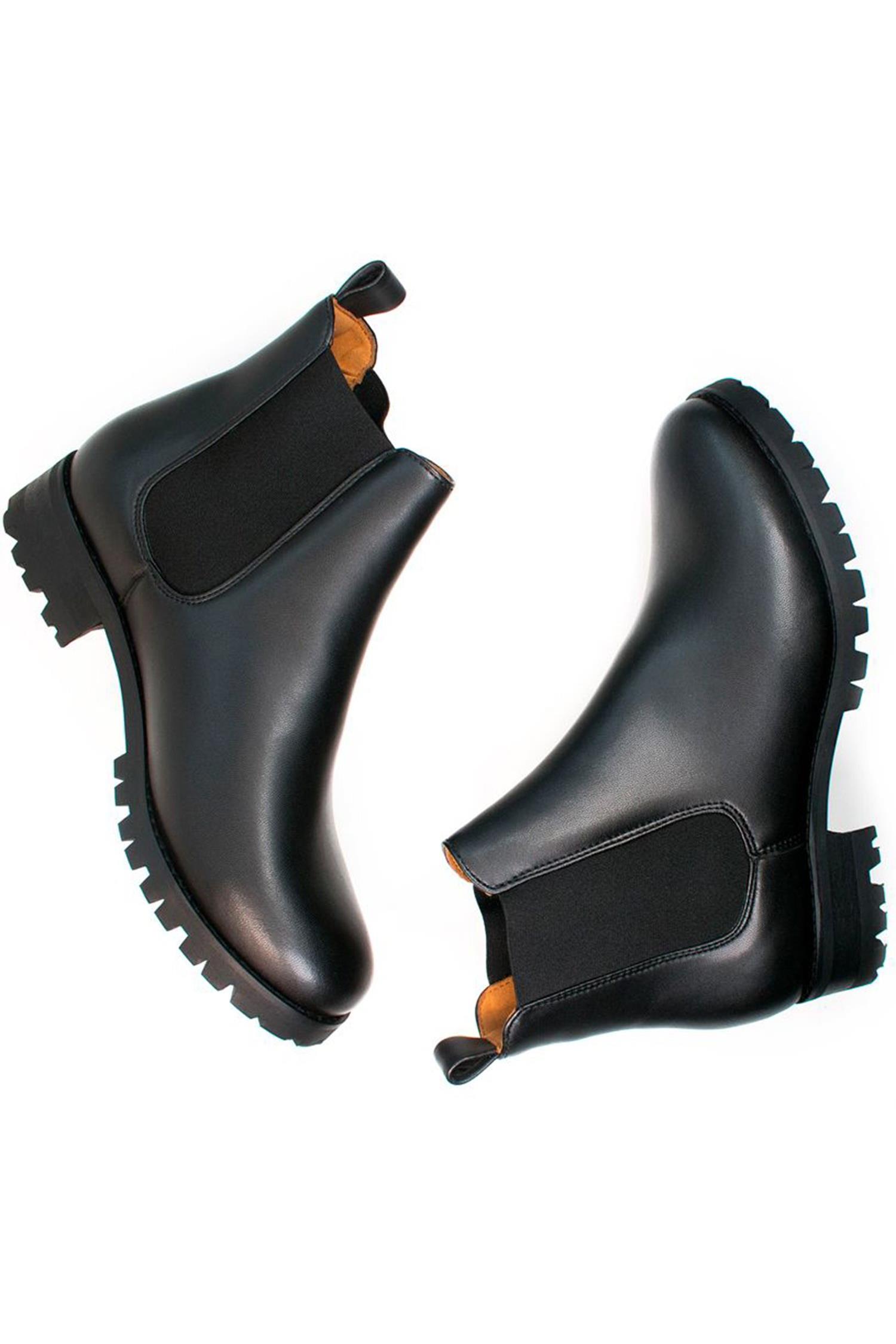 Will's Vegan Store  Chelsea Boots Luxe Deep Tread Zwart