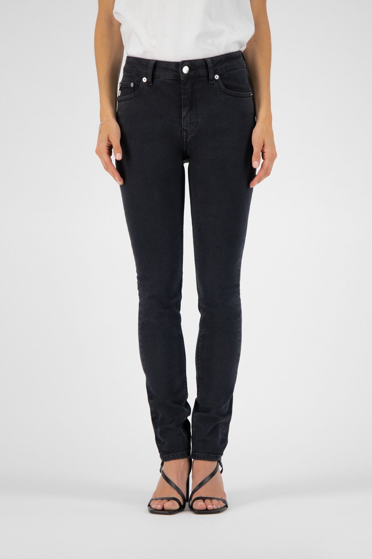 MUD Jeans  Jeans Skinny Hazen Zwart