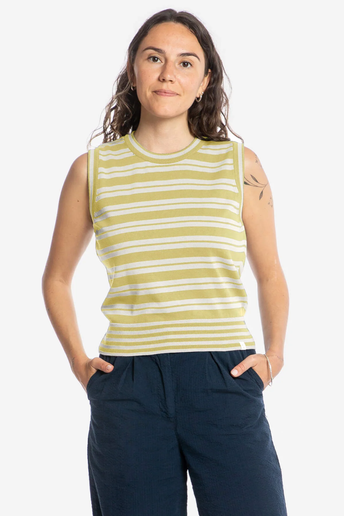 MATONA  Gebreide Top Geel/Beige