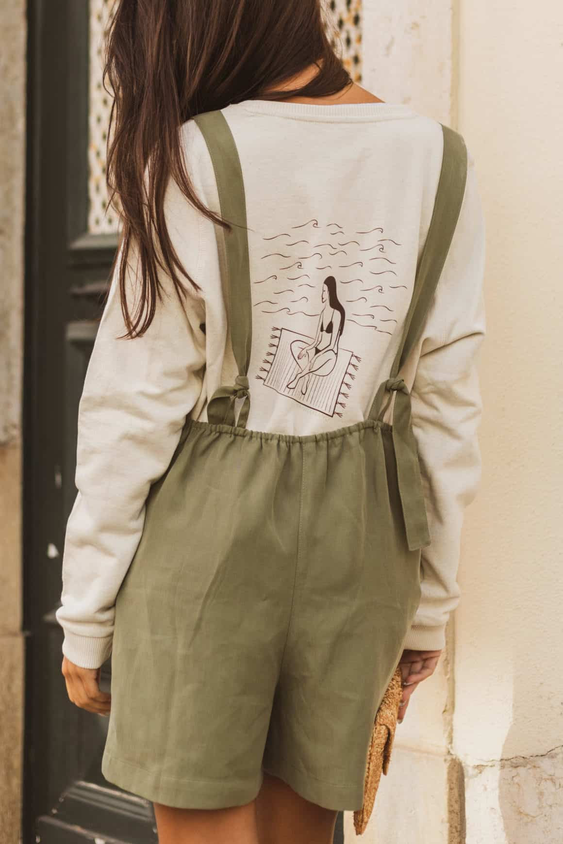 Vanilla Sand  Playsuit Mijn Favoriete Effen Planten Groen