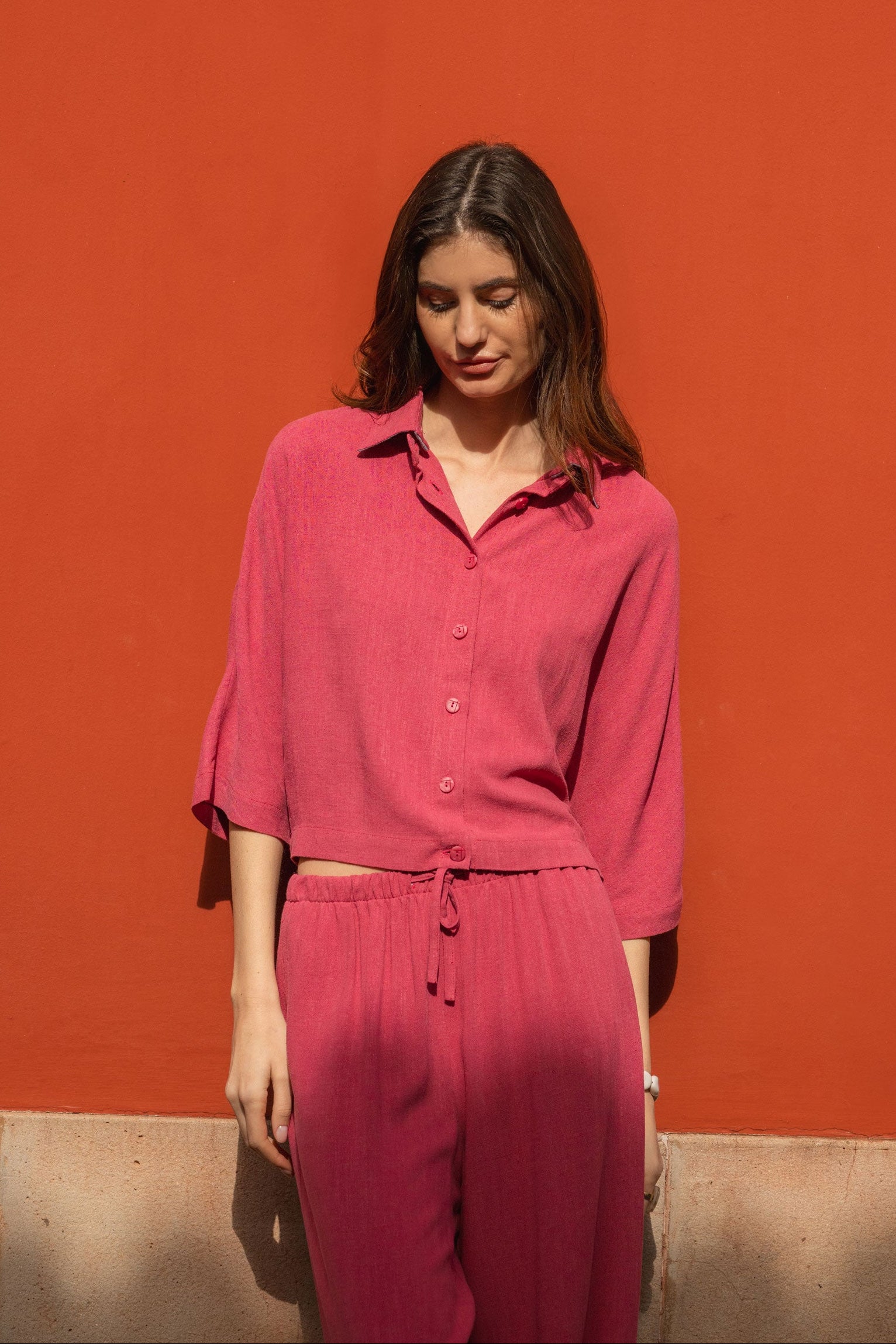 Umber blouse Magenta