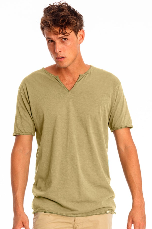 RAVENS VIEW IBIZA mannen vegan T-Shirt Eros Dark AloÃ« Groen