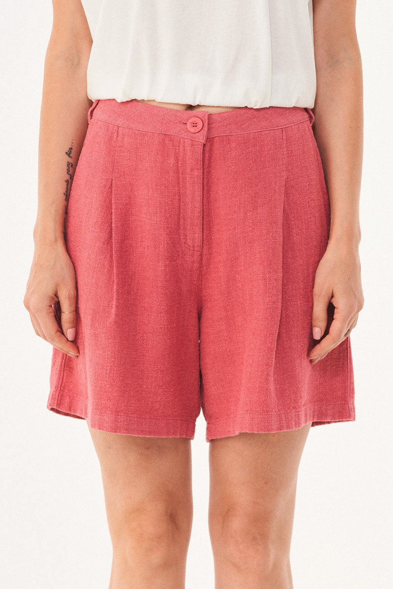 ORGANICATION  Short Geplooid Roze