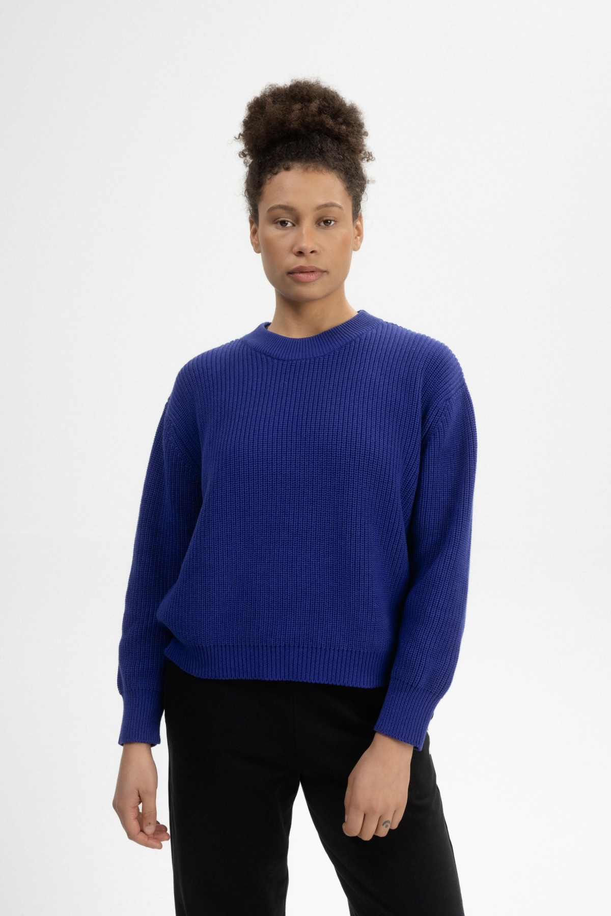 MELA  Gebreide Trui Rib Adah Bold Blue