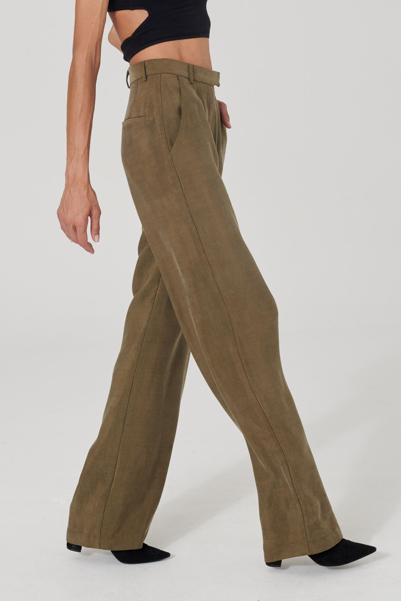 LOVJOI  Broek Jeanni Groen