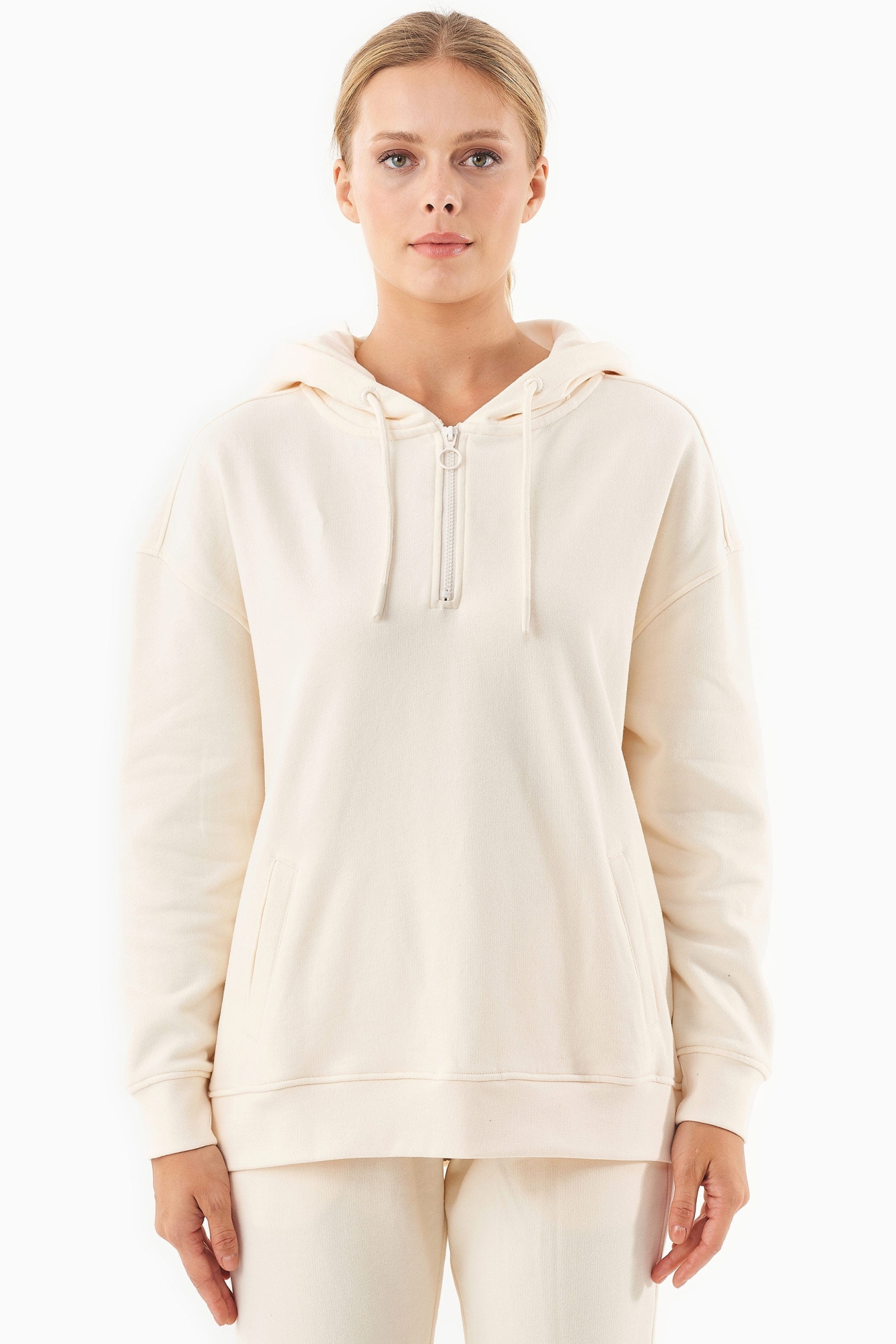 ORGANICATION  Sweathoodie Bio-Katoen Off-White
