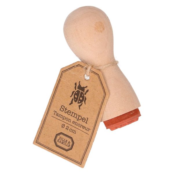 Stempel, beukenhout, kever, Ø 2 cm