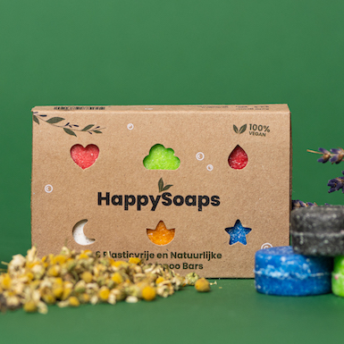 Happy Soaps mini shampoo bar 6 stuks