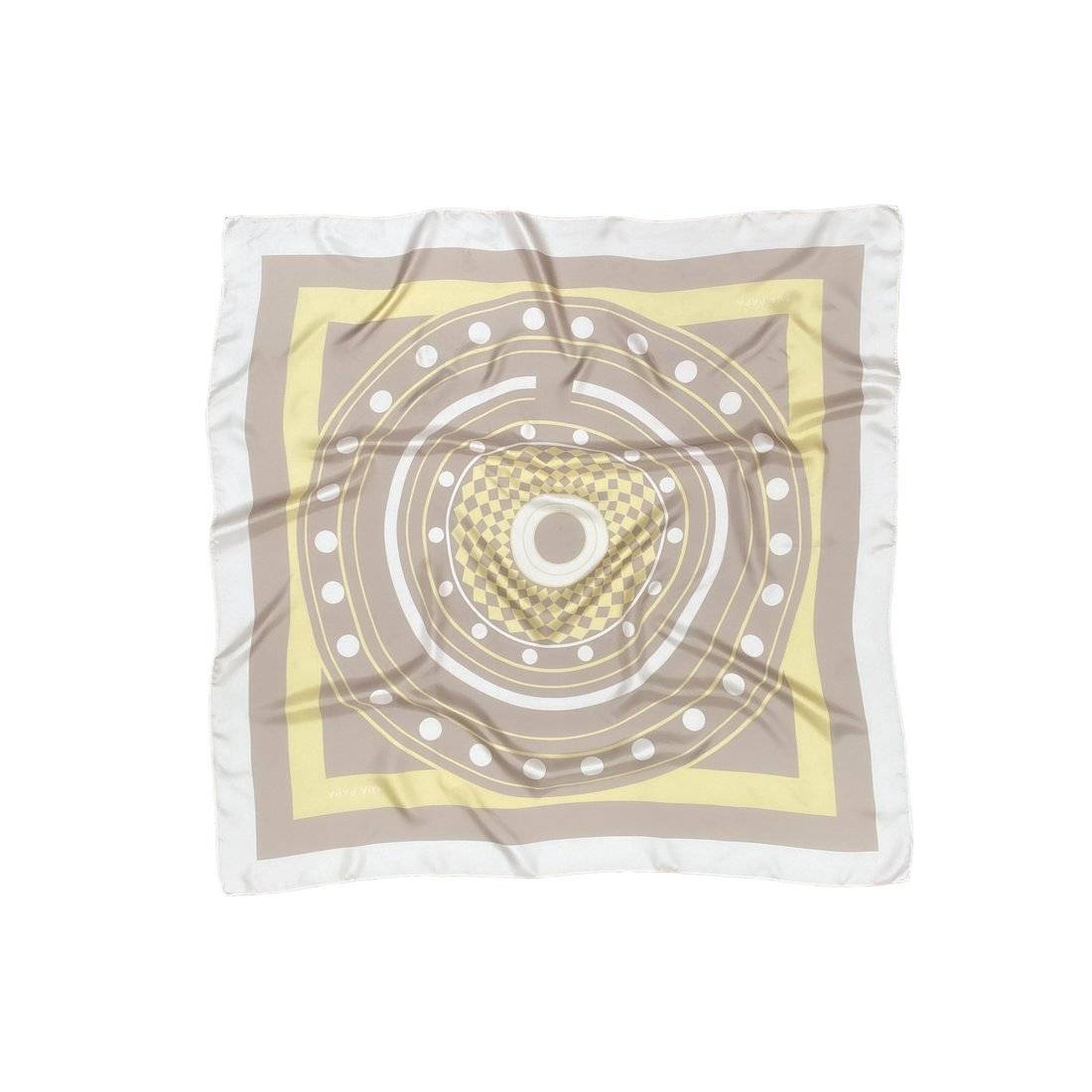 Silk Scarf - Beige & Yellow - Aegle