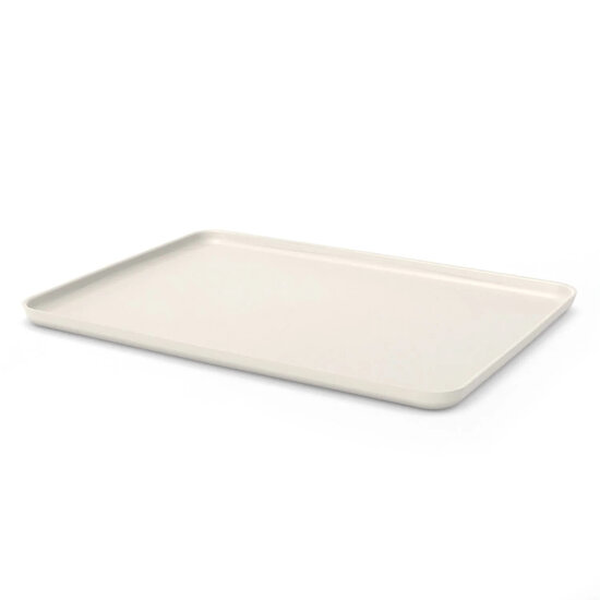 Ekobo Large Serving Tray White, groot dienblad van bamboevezel.