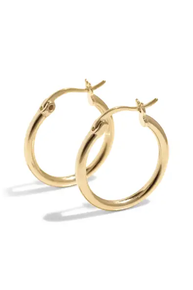 Bound Studios  Oorbellen The Base Hoop Medium 18k Verguld Goud Vermeil