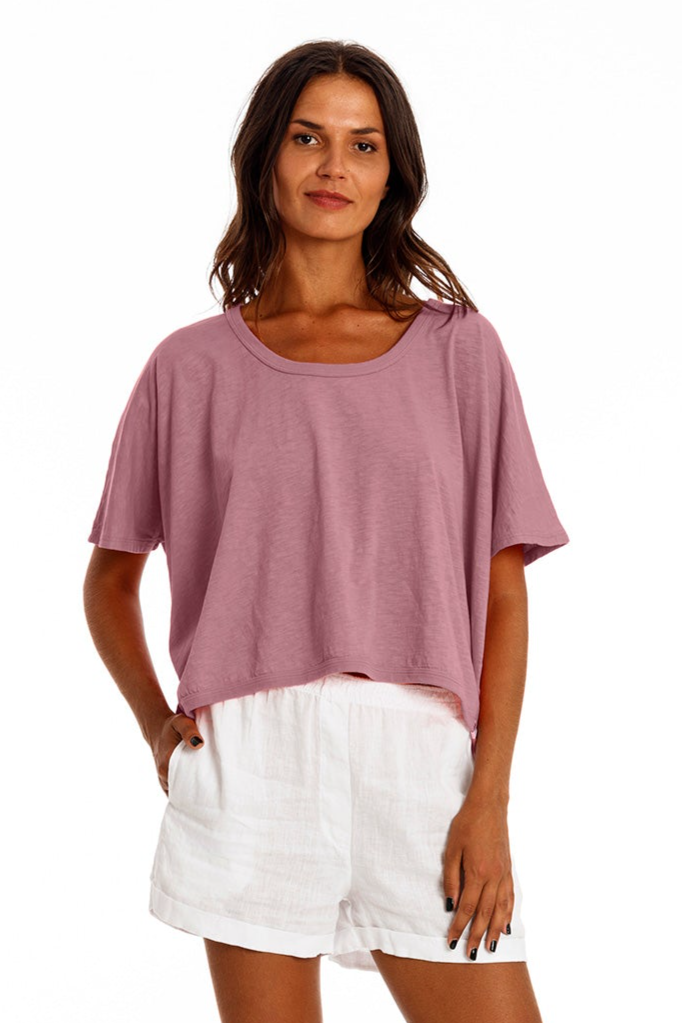 RAVENS VIEW IBIZA  T-Shirt Vierkant Malva Violet