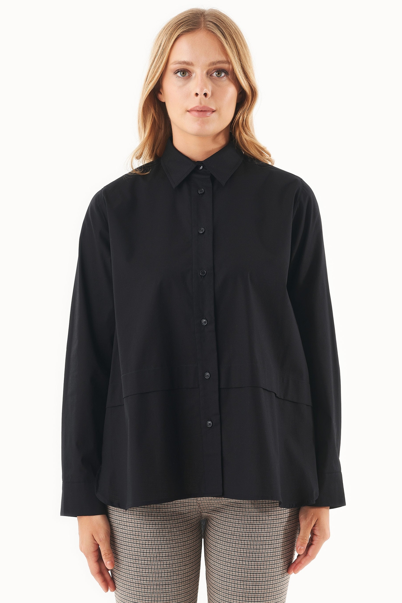 ORGANICATION  Overhemdblouse Bio-Katoen Zwart