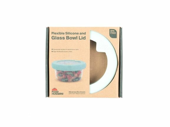 Food Huggers, flexible Silicone and Glass Bowl Lid XS zachtwit o