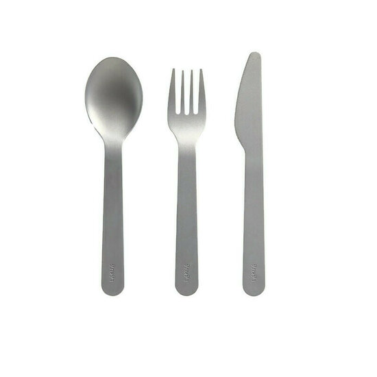 Lékué herbruikbare RVS bestek set 3-delig + silicone houder
