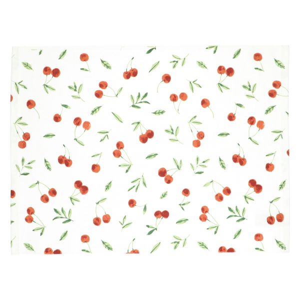 Placemat geribbeld, GOTS bio-katoen, kersen, 35 x 50 cm