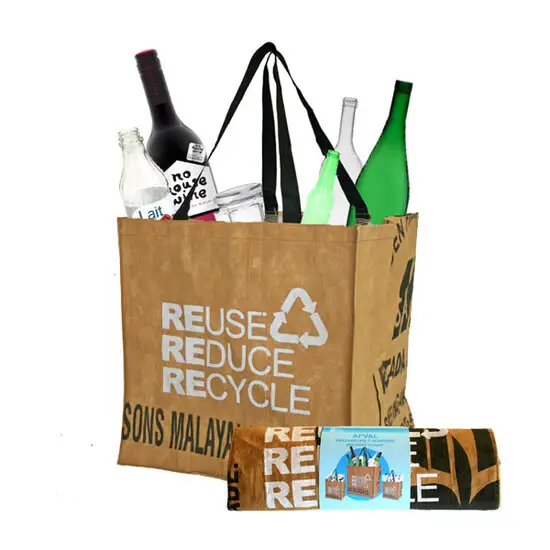 Superwaste Tea shopper square, WasteBag 35x35x35cm