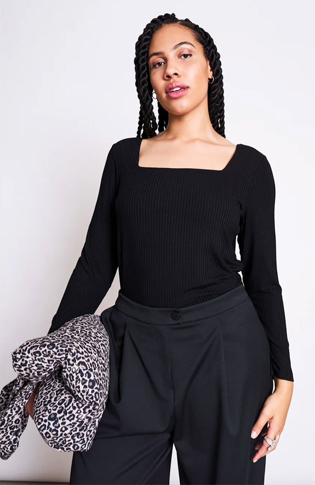JAN 'N JUNE Dames Top Fria - Zwart