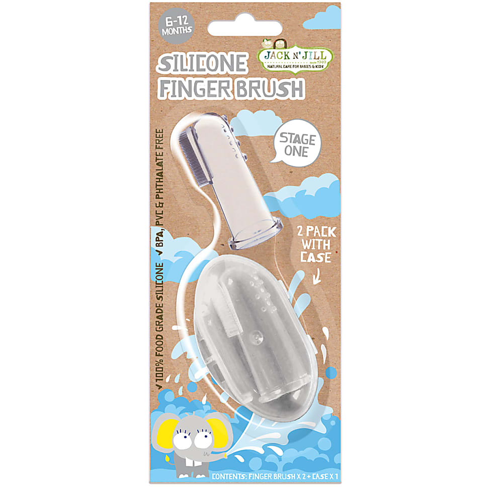 Jack N' Jill Silicone Vingertandenborstel 6-12 maanden
