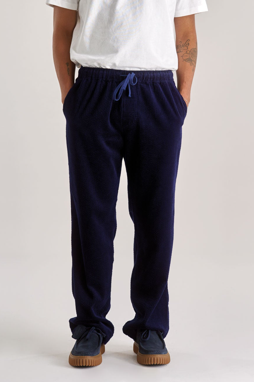 KOMODO mannen vegan Broek Luke Cord Marineblauw