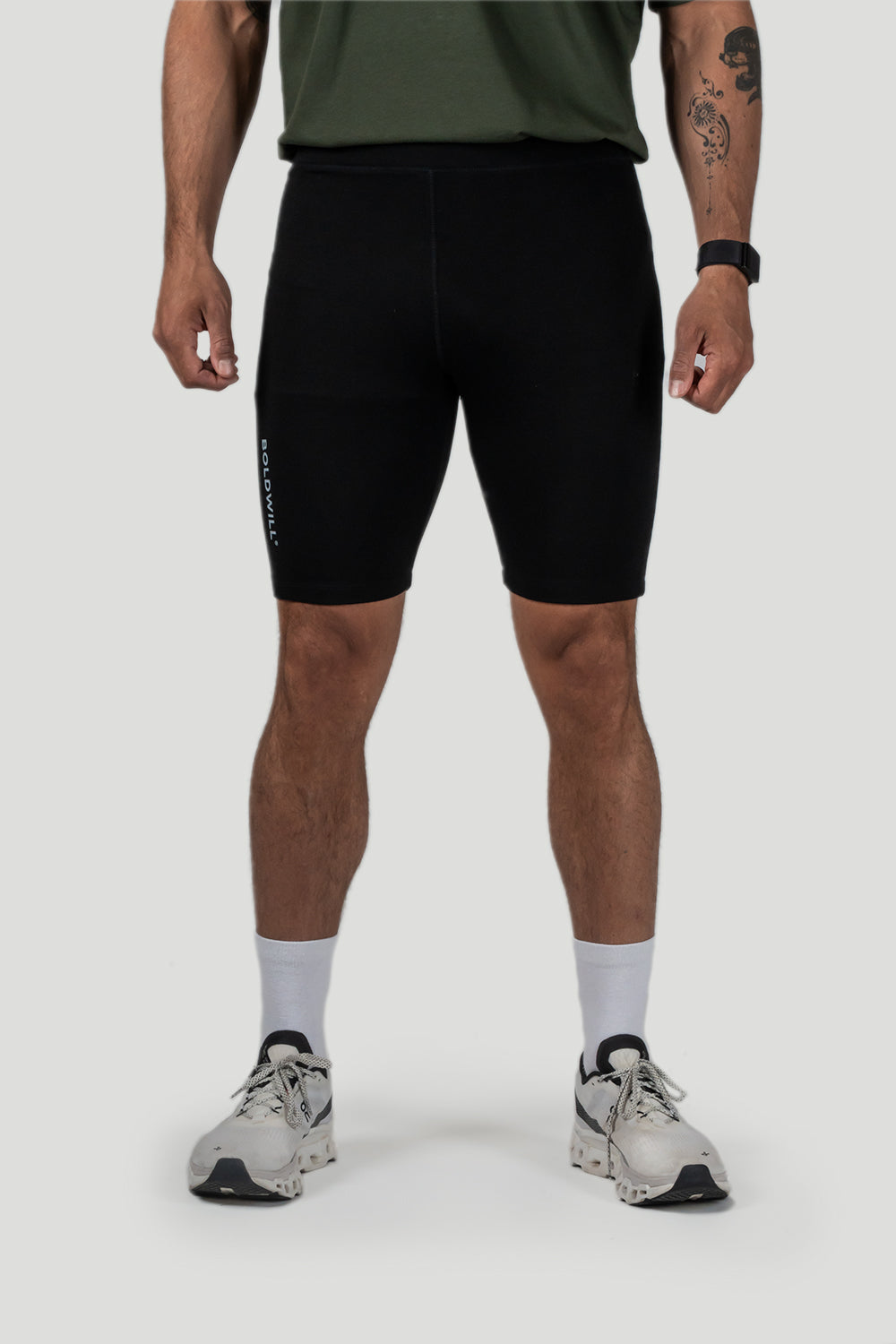 Boldwill mannen vegan Shorts Half Tight Zwart