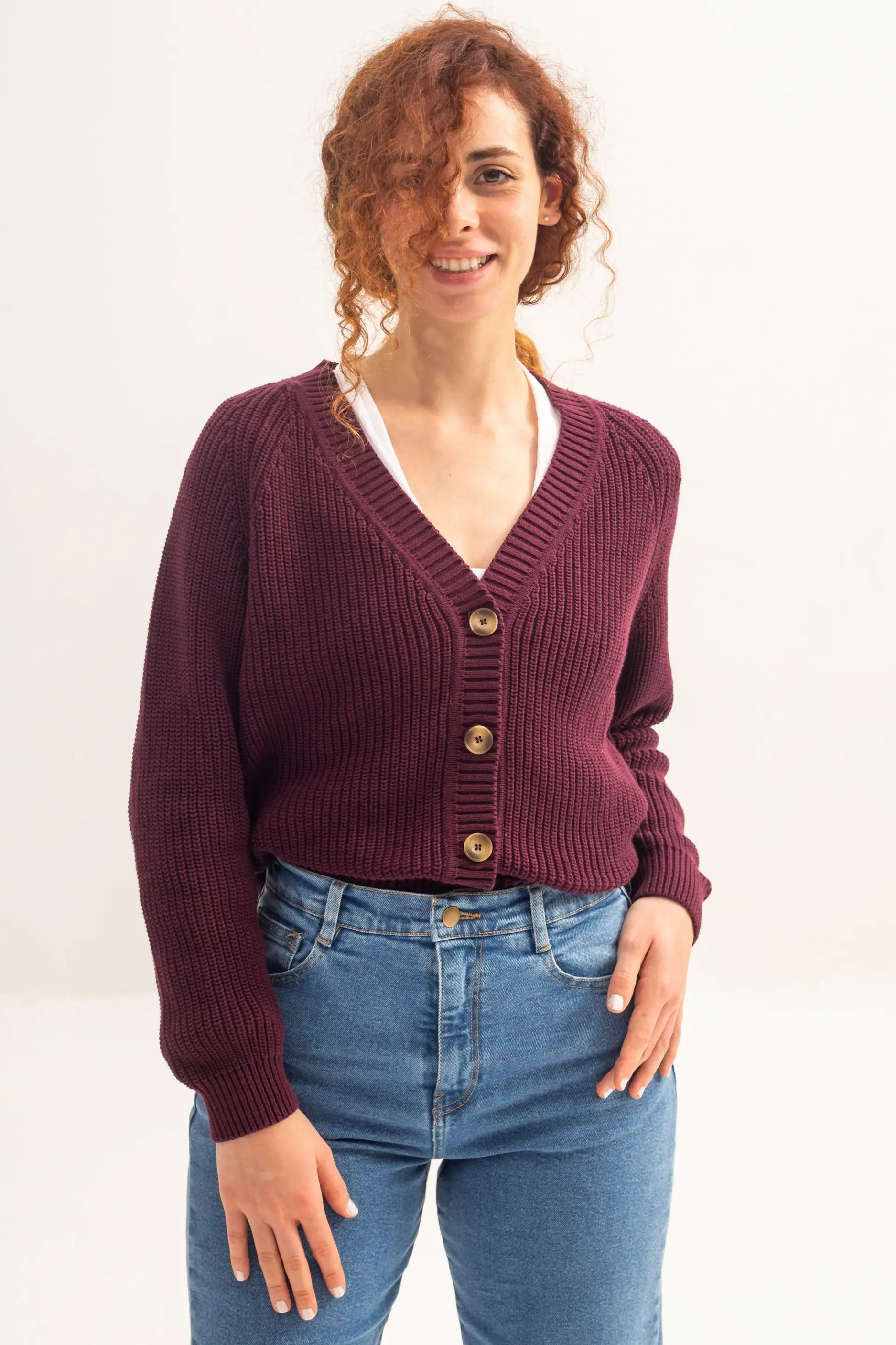 Clotsy  Vest Marta Donkerrood