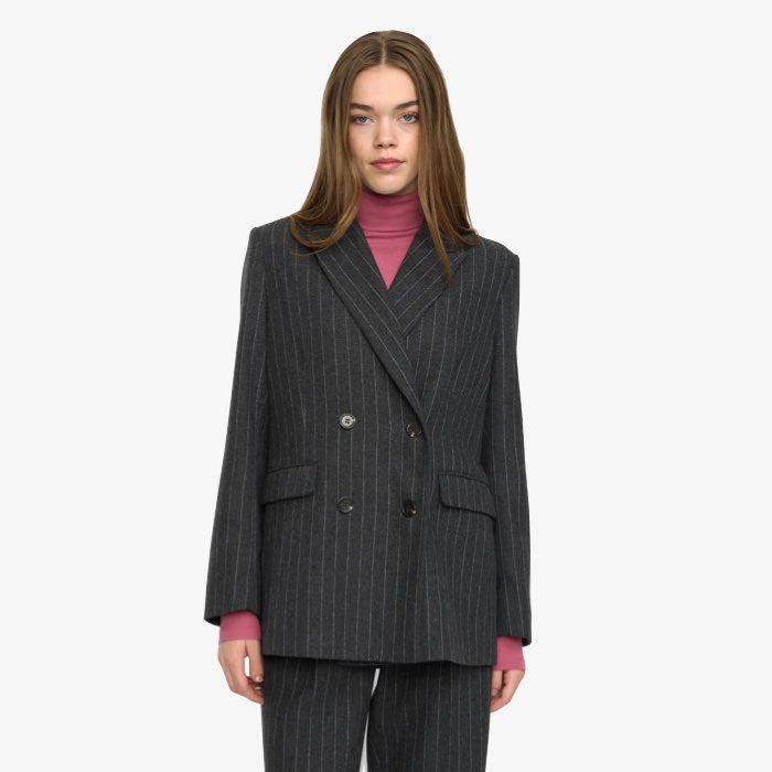 Krijtstreep Blazer Emery | Soft Rebels | Grijs
