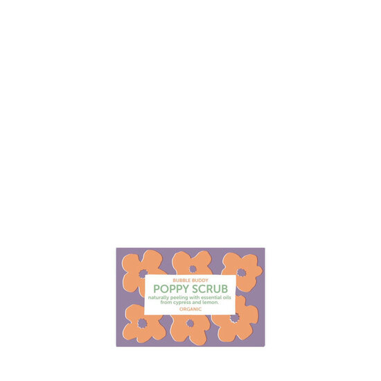 Bubble Buddy organic scrub bar - Poppy Scrub Scrubzeep blok