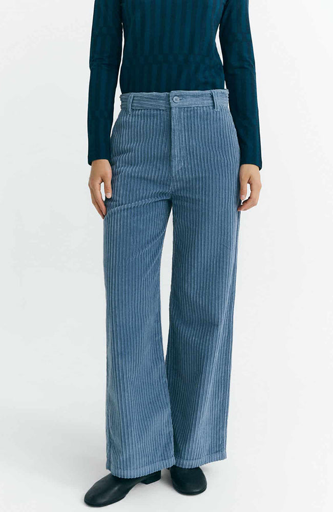 Karina fuzz broek blauw