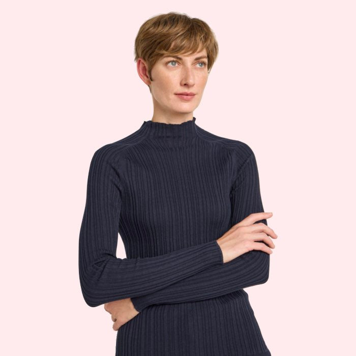 Rib Top | Lanius | Donkerblauw