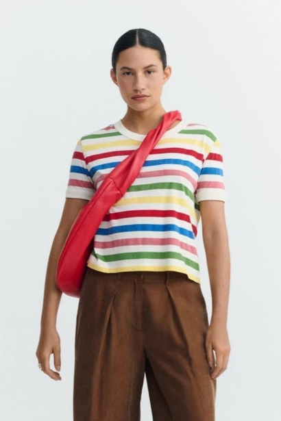 Thinking MU  Zowie T-Shirt Met Strepen