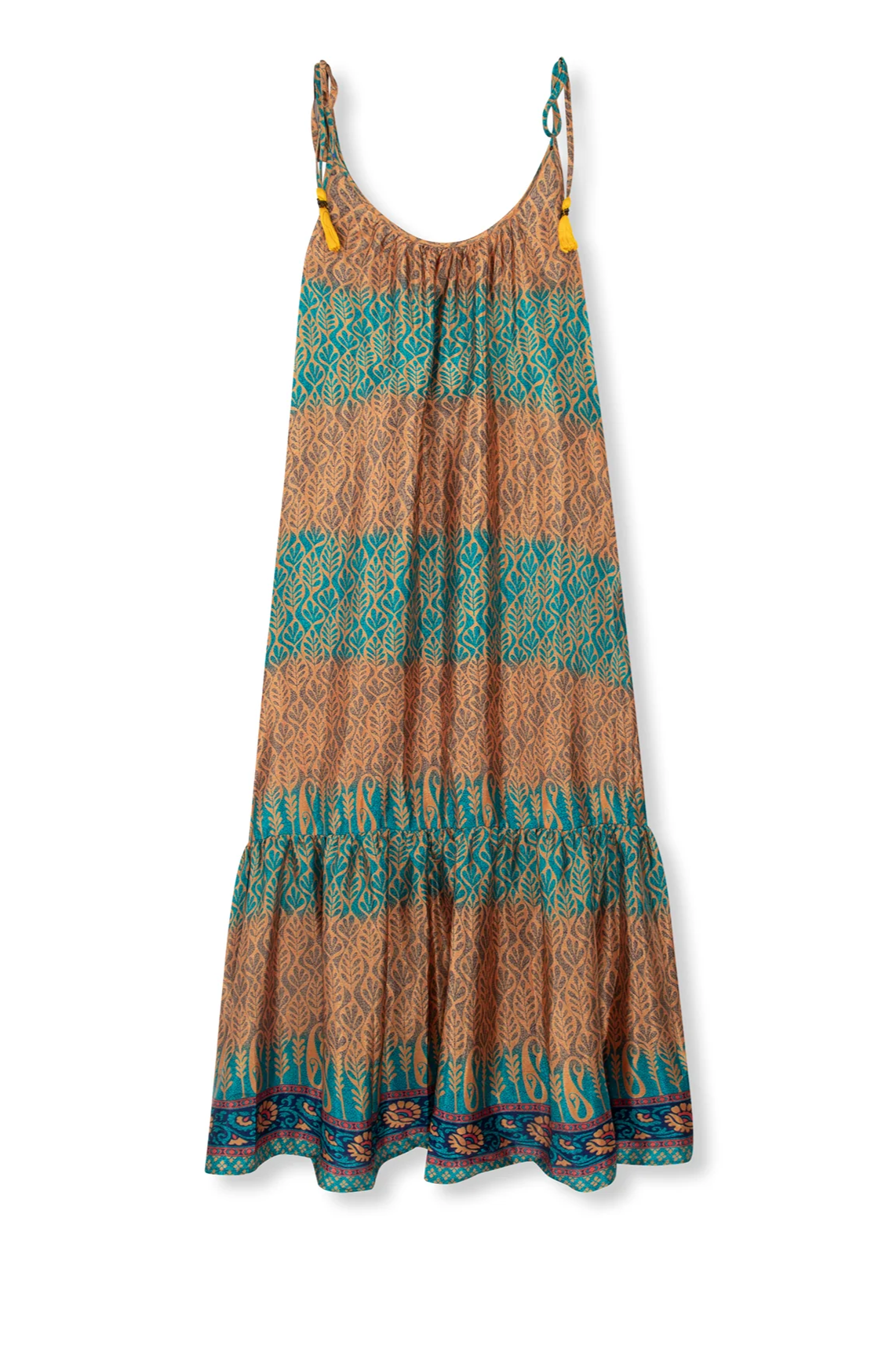 el.rÃ©sidu  Jurk Myra In Turquoise/Bruin