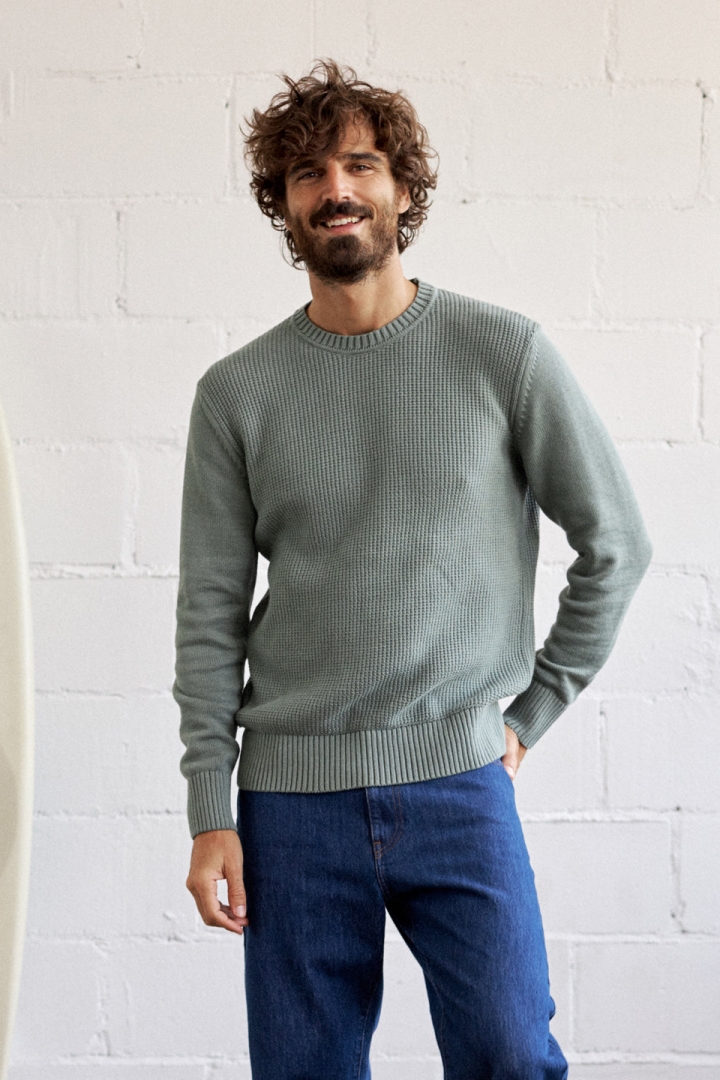 TWOTHIRDS mannen vegan Trui Makuaku Washed Groen