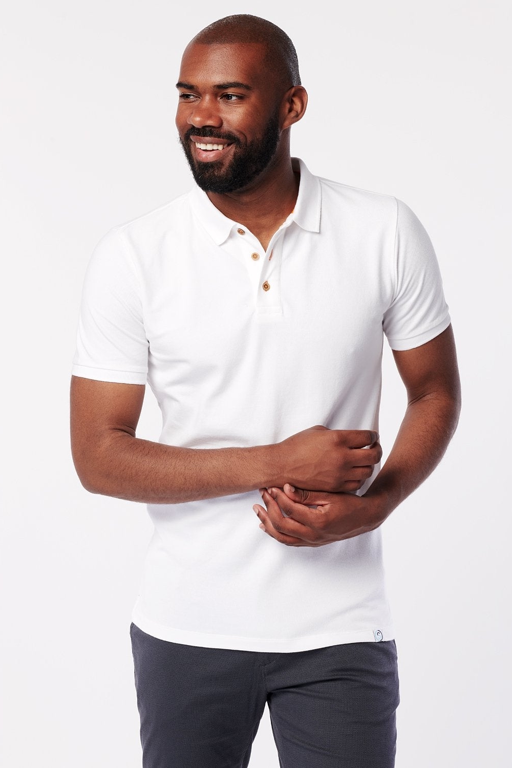 SKOT mannen vegan Polo Echt Wit