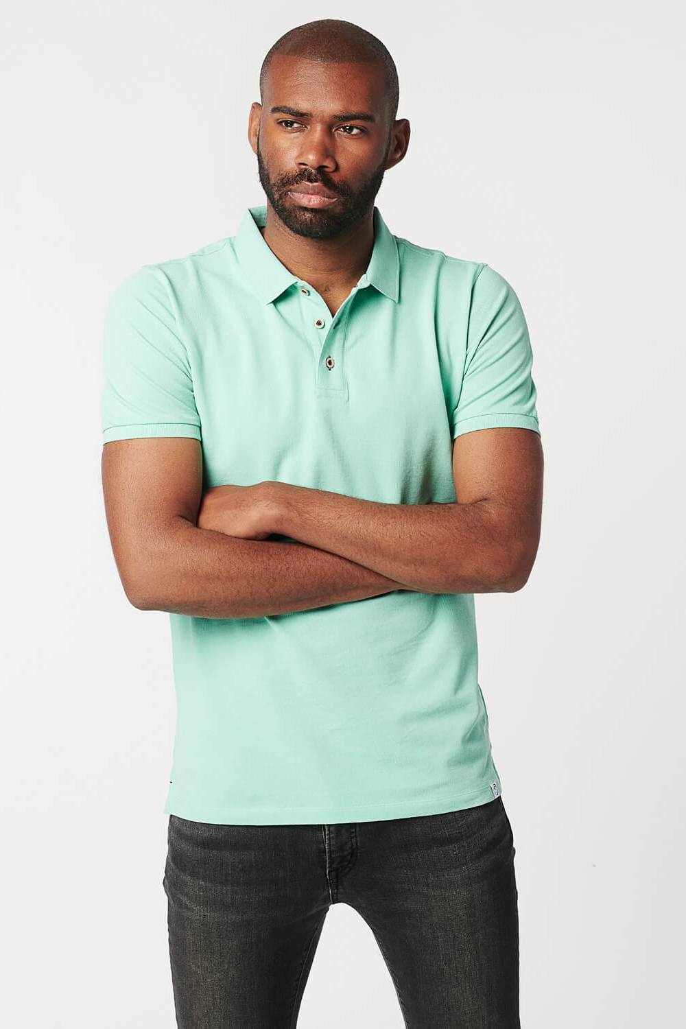 SKOT mannen vegan Polo Groene Saffier