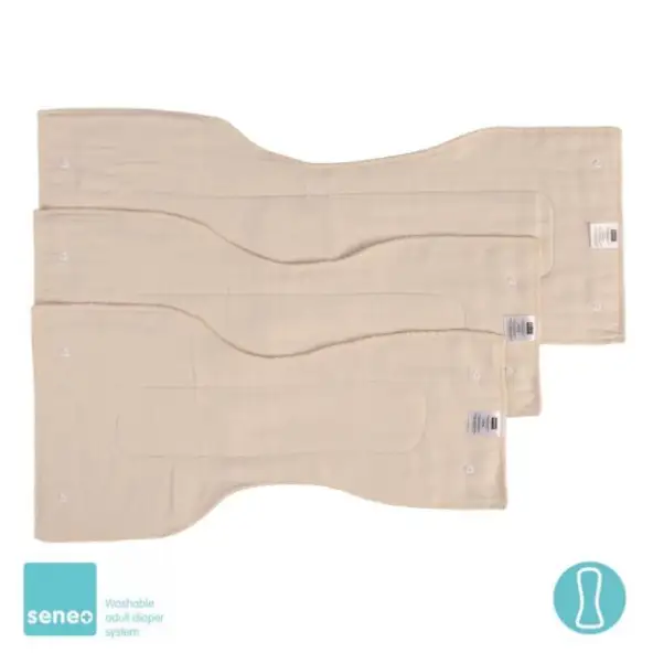 SENEO absorberende inlegger - set van 2 - Maat S - Twill