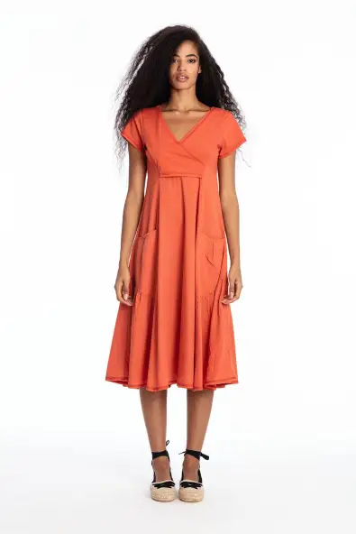 RAVENS VIEW IBIZA  Jurk Paola Terracotta Oranje