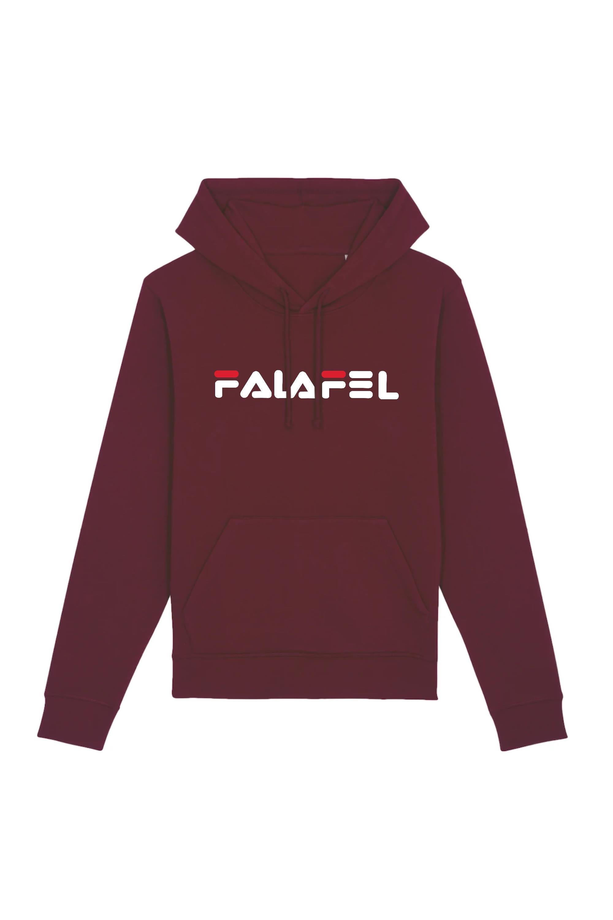Oat Milk Club mannen vegan Hoodie Falafel Bordeaux