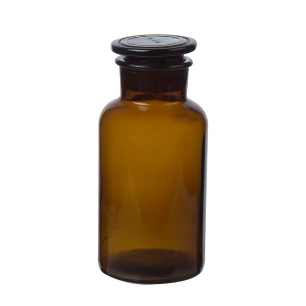 Apothekerspot, glas, bruin, Ø 8 x 17,5 cm