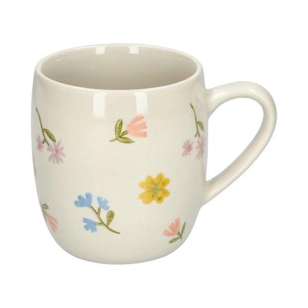 Theemok, steengoed, kleine bloemetjes, Ø 9,5 cm