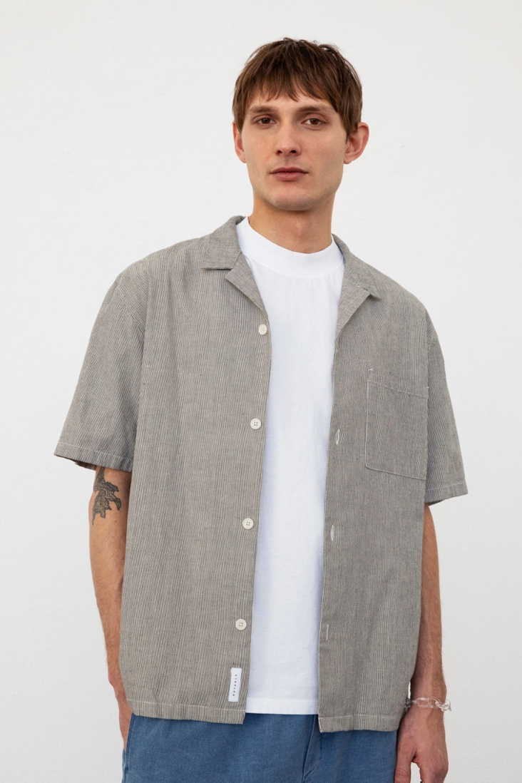 Rotholz Bowling Shirt Lichtgrijs