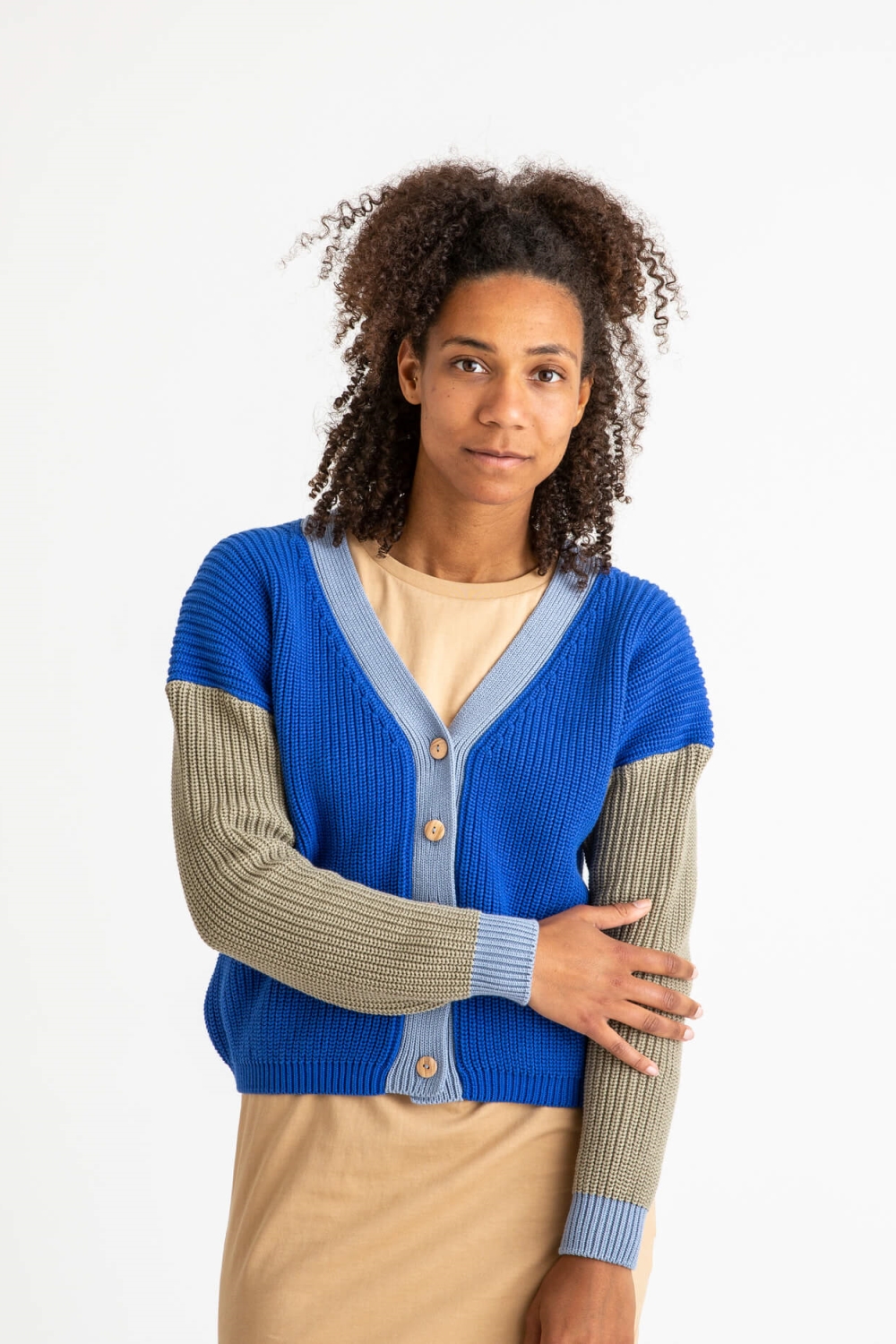 MATONA  Vest Color Block Kobaltblauw