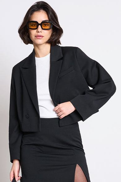 JAN 'N JUNE  Cropped Blazer Tulia Zwart