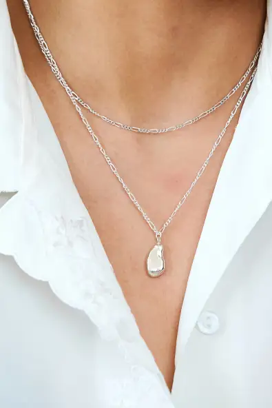 Nouare Jewelry  Ketting Java Drop Gerecycled Zilver